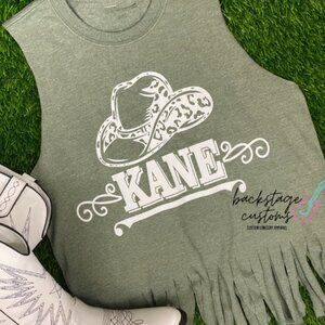 🔴 CLOSE OUT | Kane Brown Fringe Muscle Tank